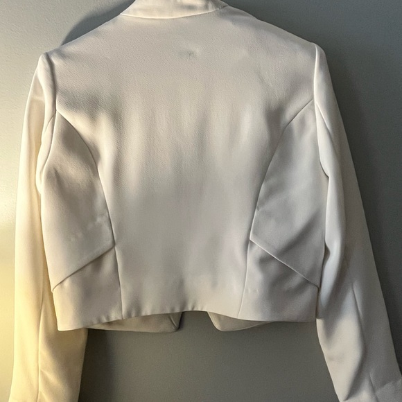 Cream cropped dress jacket blazer - Picture 2 of 5
